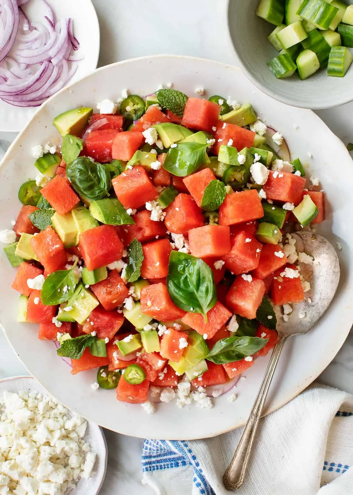 Watermelon Salad with Feta & Mint