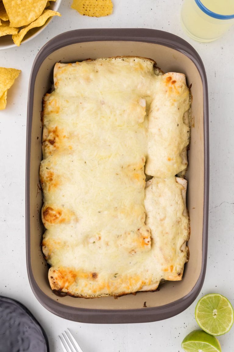 Creamy Chicken Spinach and Mushroom Enchiladas